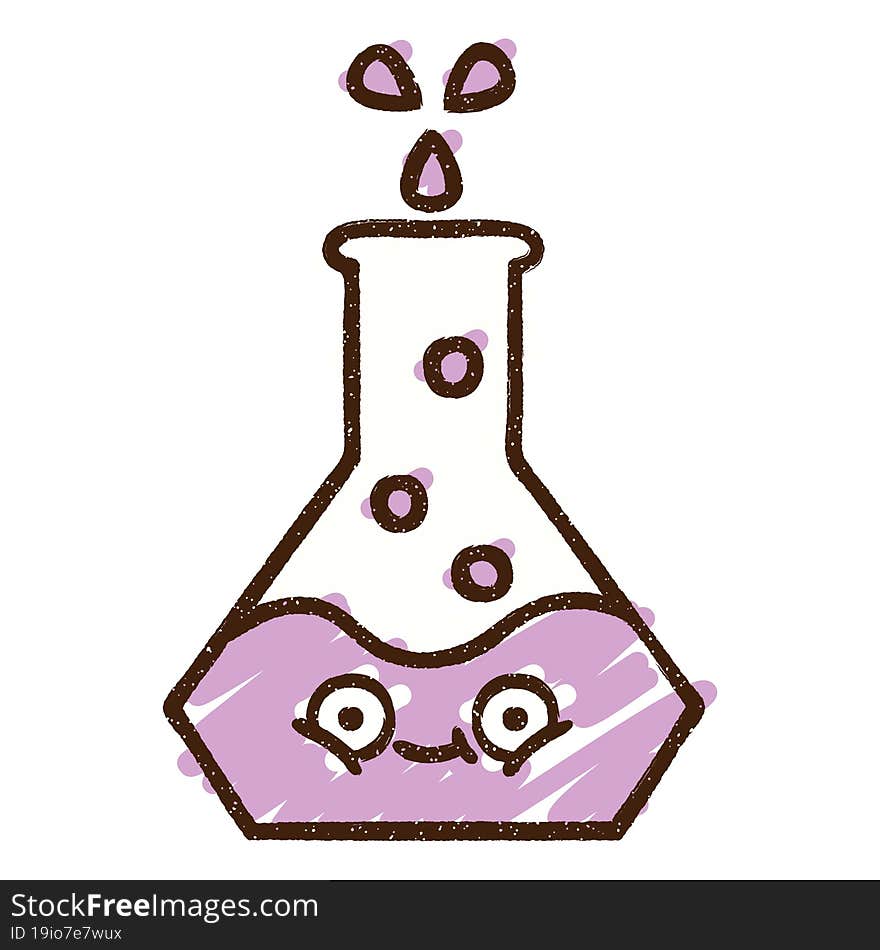 Bubbling Chemicals Chalk Drawing