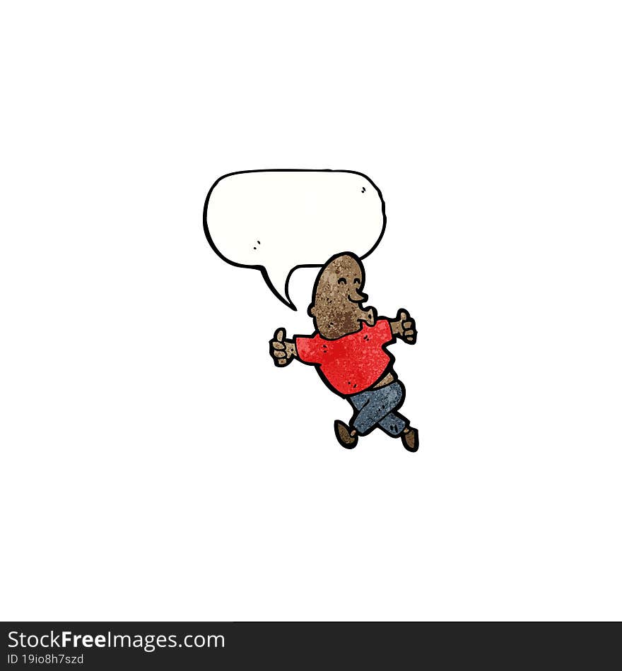 Enthusiastic Man Cartoon