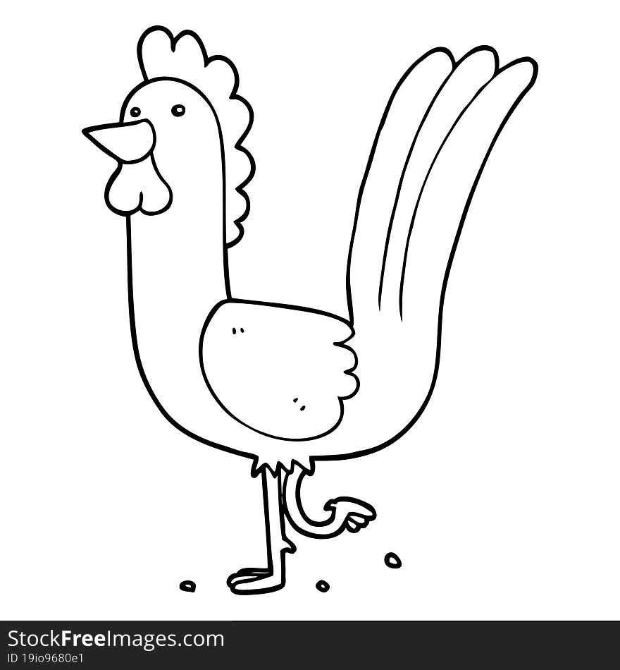 cartoon rooster