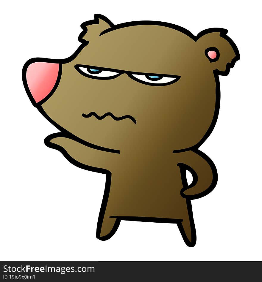 angry bear cartoon. angry bear cartoon