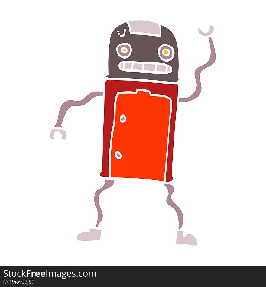 cartoon doodle robot