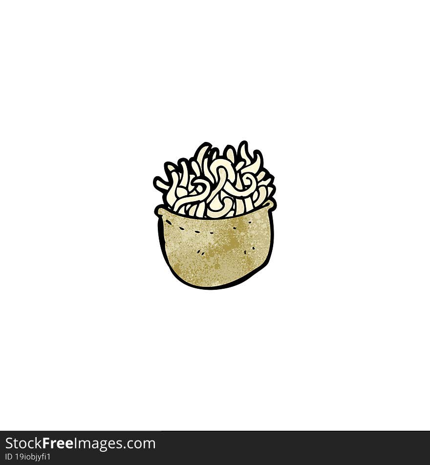 cartoon bowl of noodles