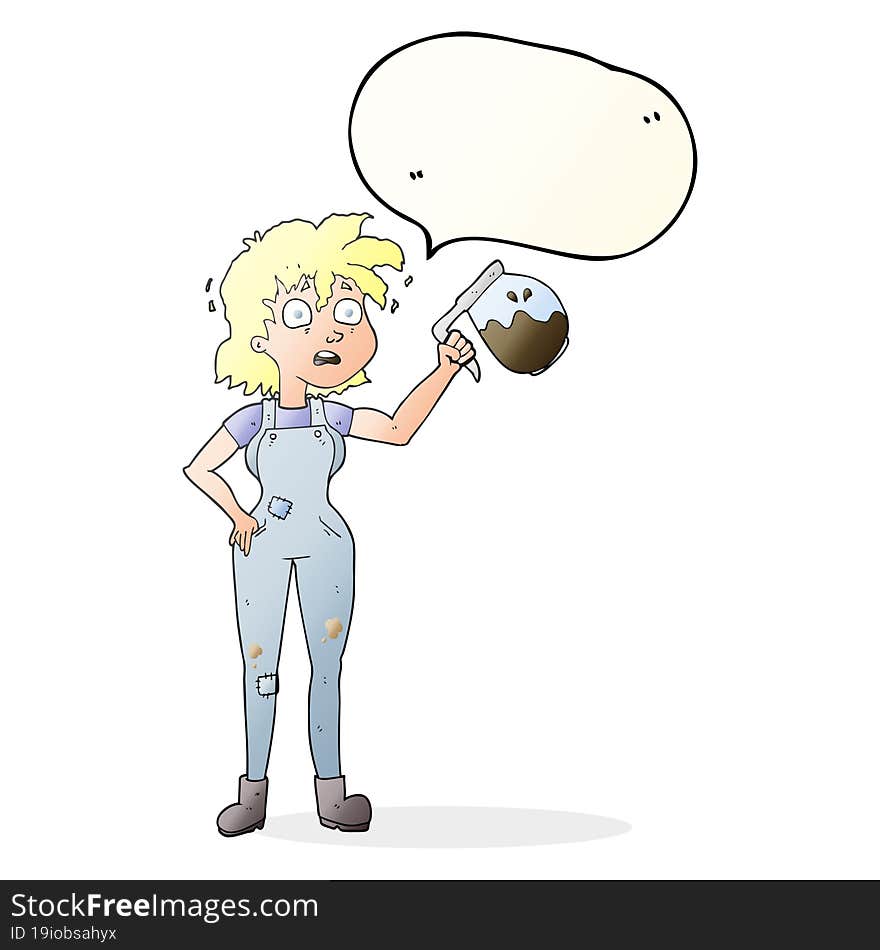 too much coffee speech bubble cartoon