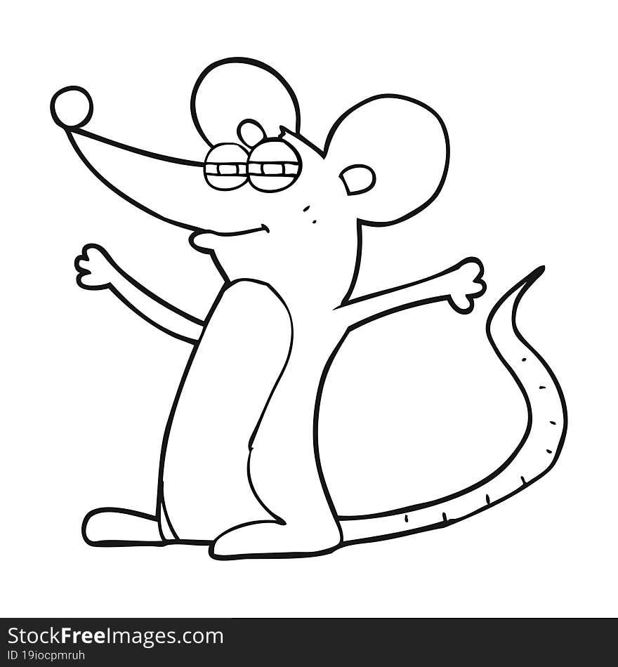 Black And White Cartoon Mouse