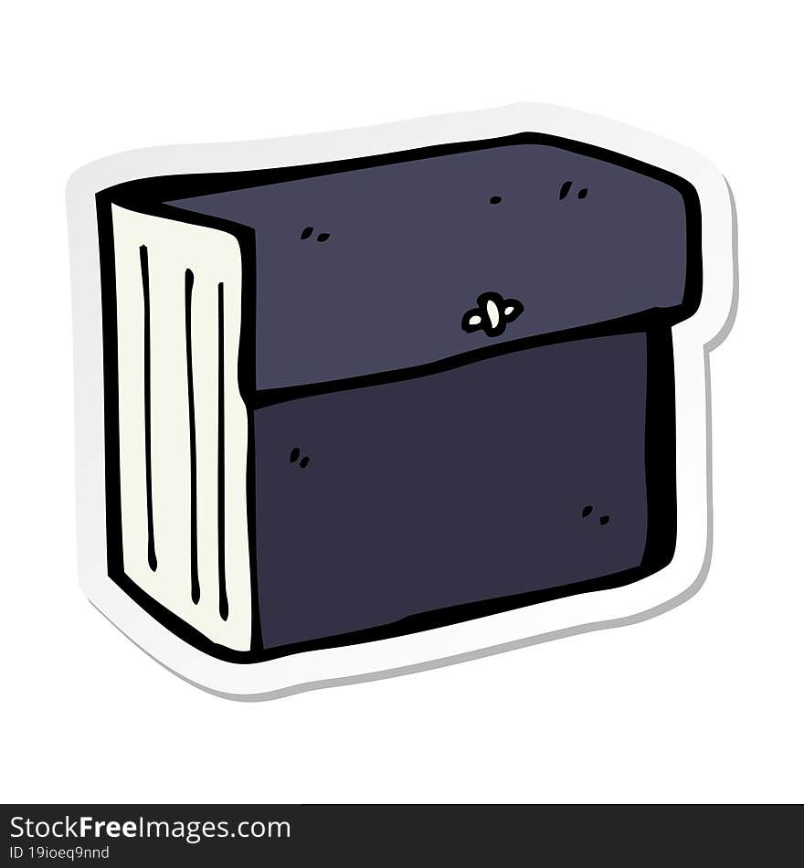 sticker of a cartoon business files