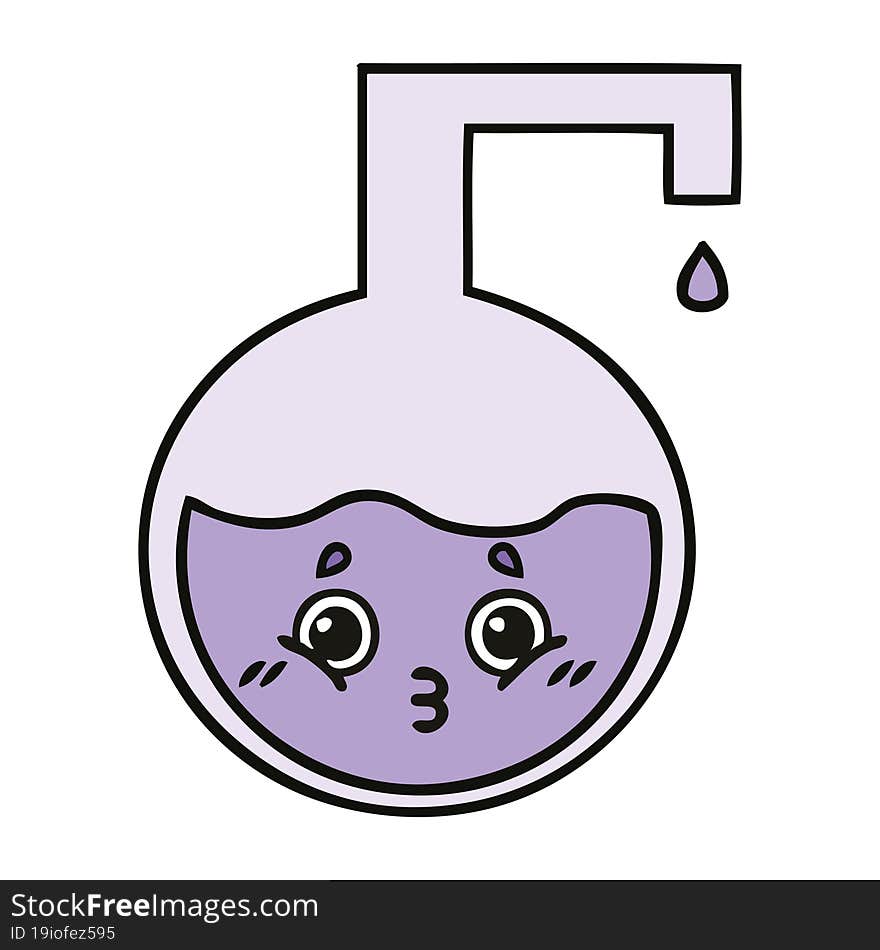 cute cartoon of a science experiment