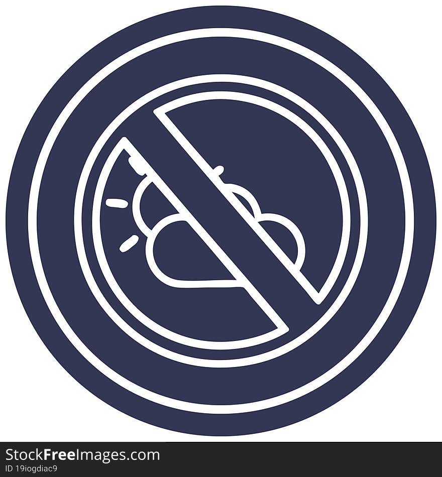 no weather circular icon