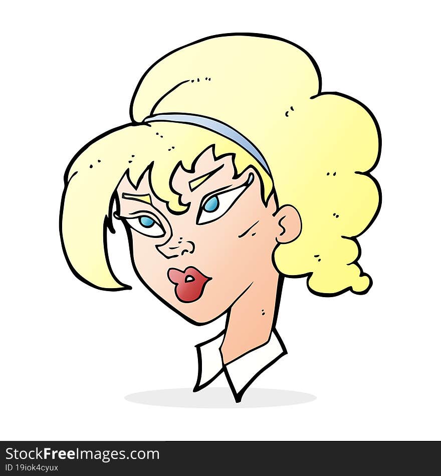 cartoon pretty woman