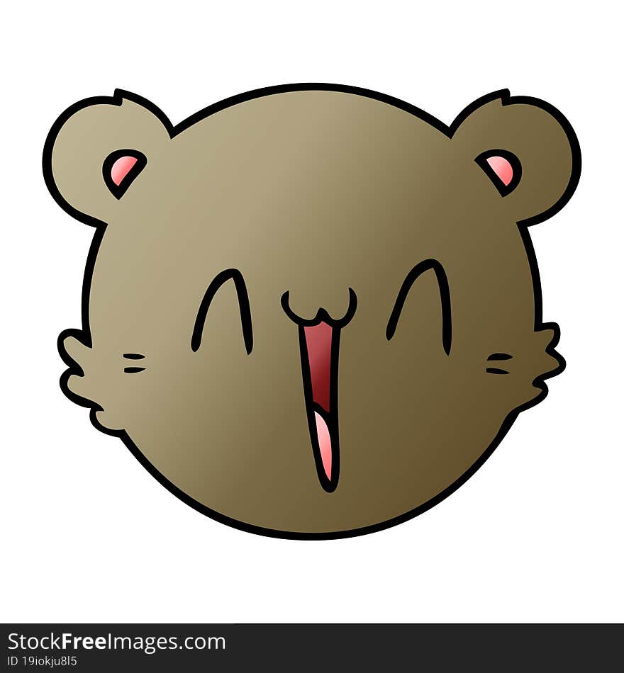 cute cartoon teddy bear face. cute cartoon teddy bear face