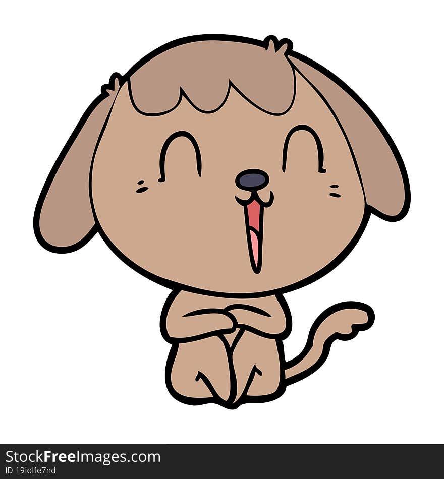 cute cartoon dog. cute cartoon dog