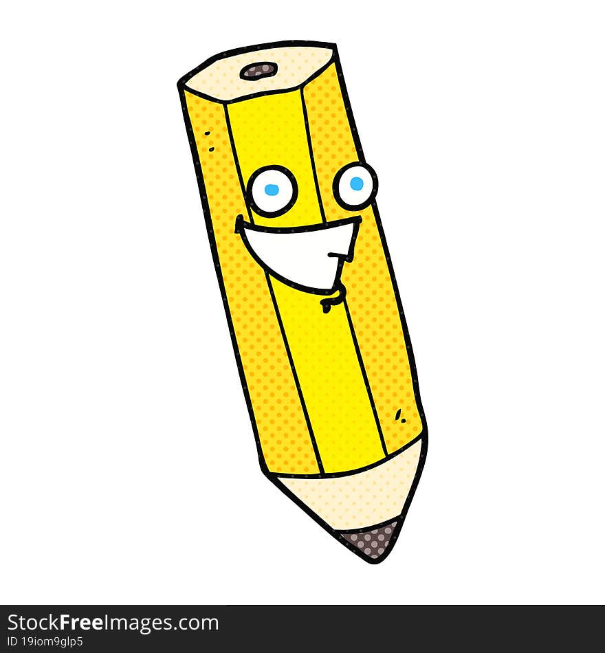 Happy Cartoon Pencil