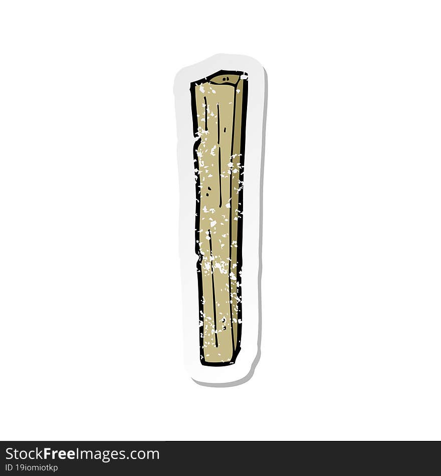 retro distressed sticker of a cartoon wooden post