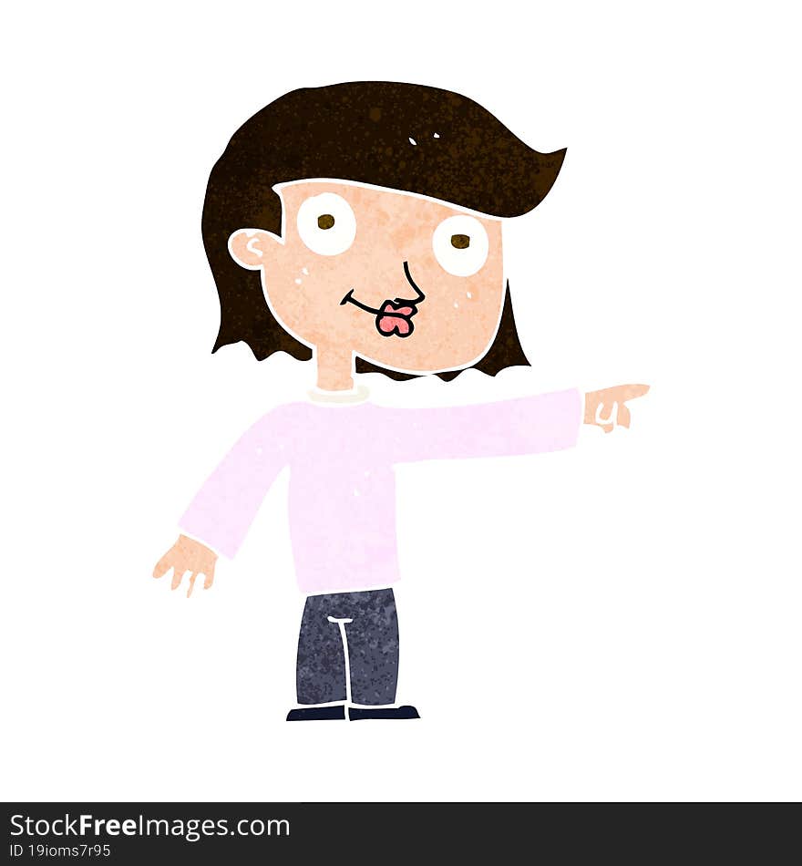 Cartoon Pointing Person