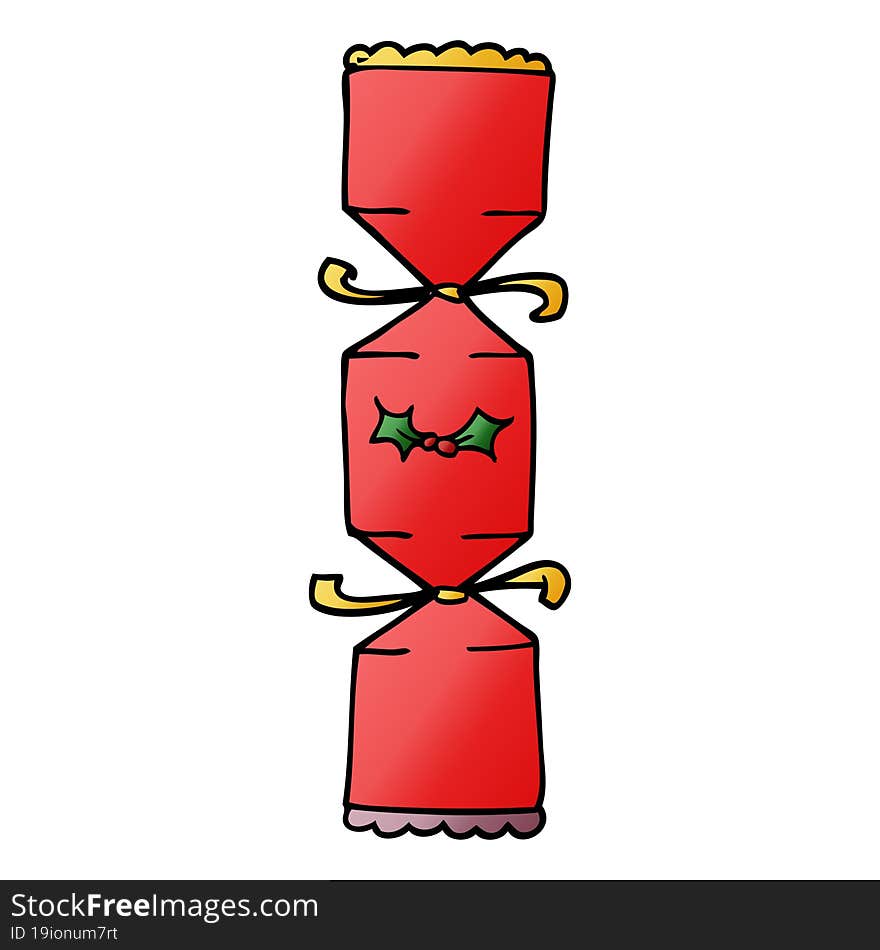 cartoon doodle christmas cracker