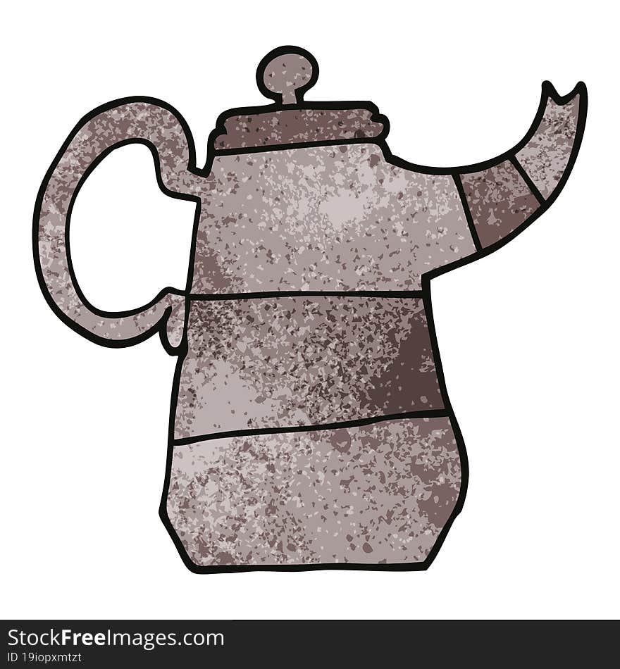 cartoon doodle old kettle