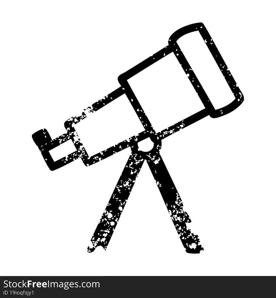 astronomy telescope distressed icon