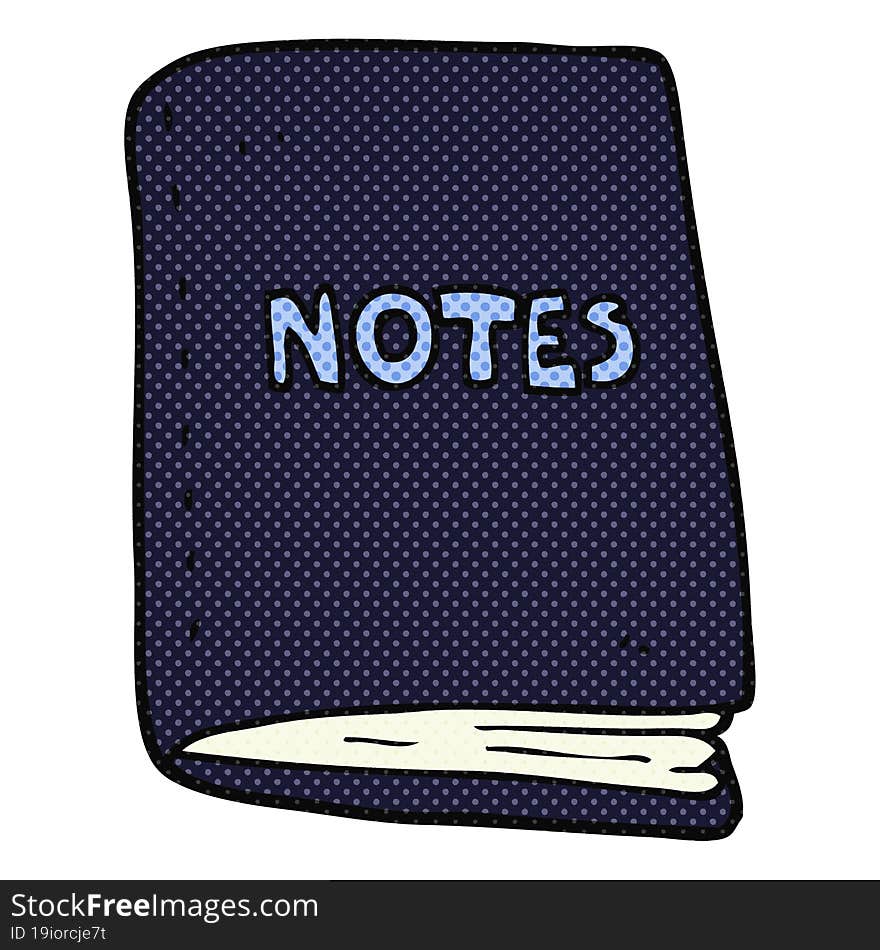 cartoon note book