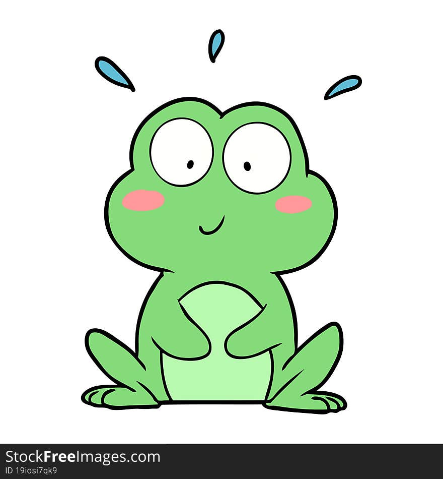 cute cartoon frog. cute cartoon frog