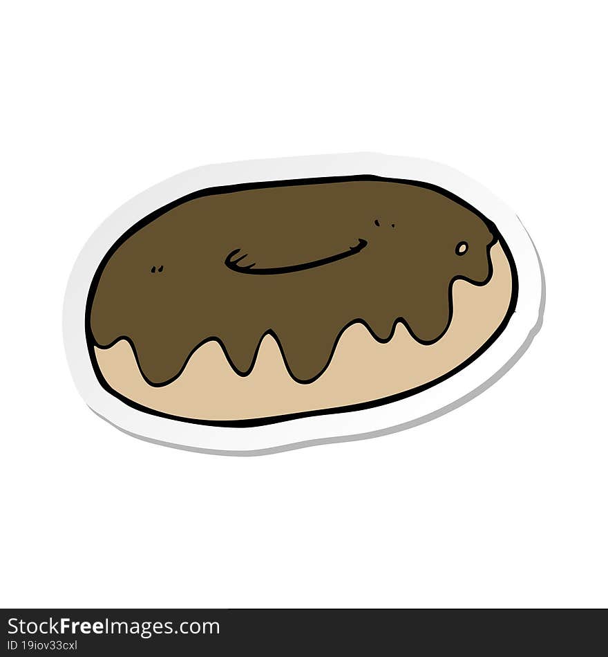 sticker of a cartoon donut