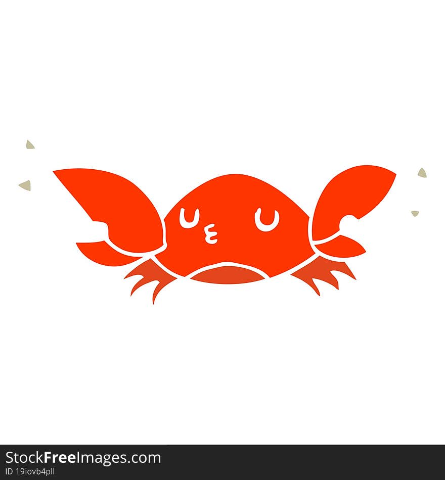 flat color style cartoon crab