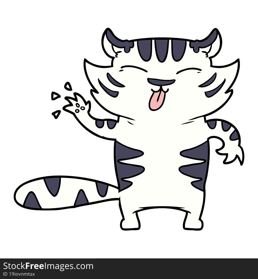 cartoon white tiger. cartoon white tiger