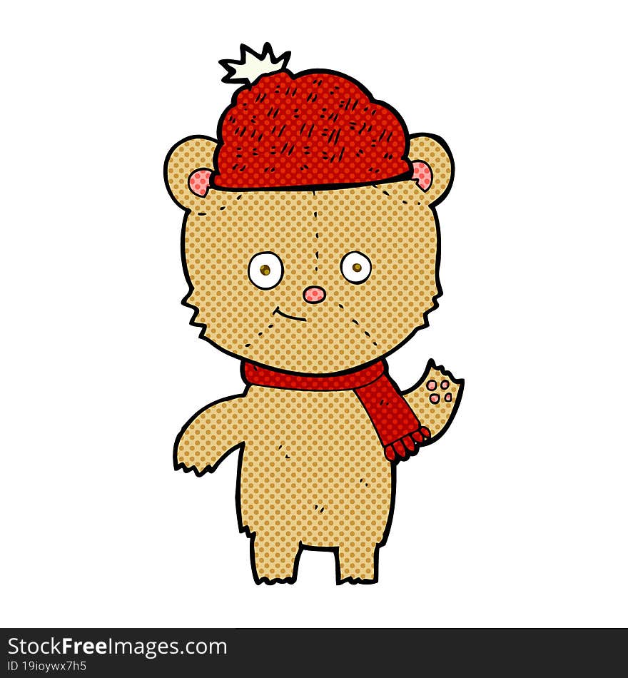 cartoon bear in hat