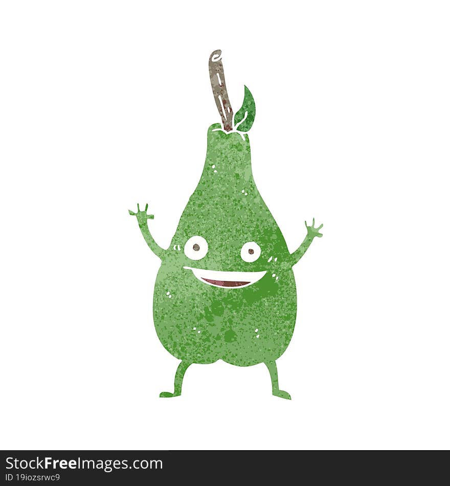 cartoon happy pear