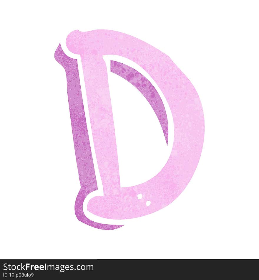 cartoon letter D