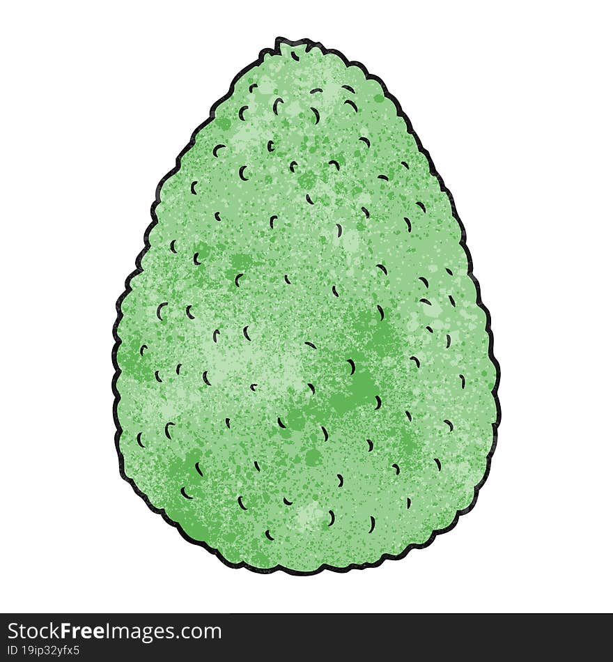 Textured Cartoon Avocado