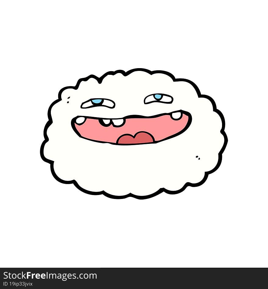 happy cartoon cloud