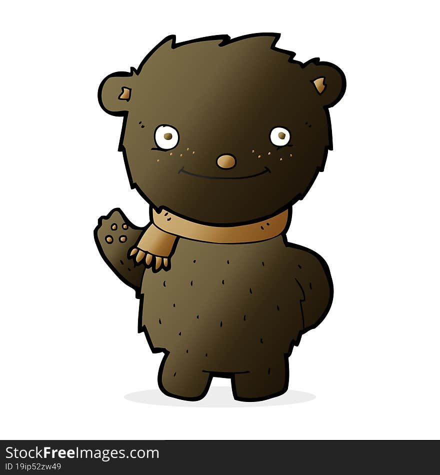 cartoon cute black bear