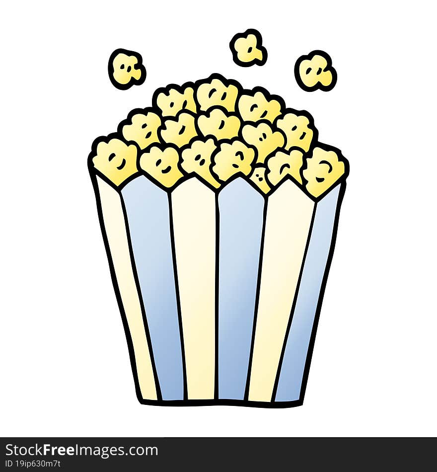 cartoon doodle popcorn