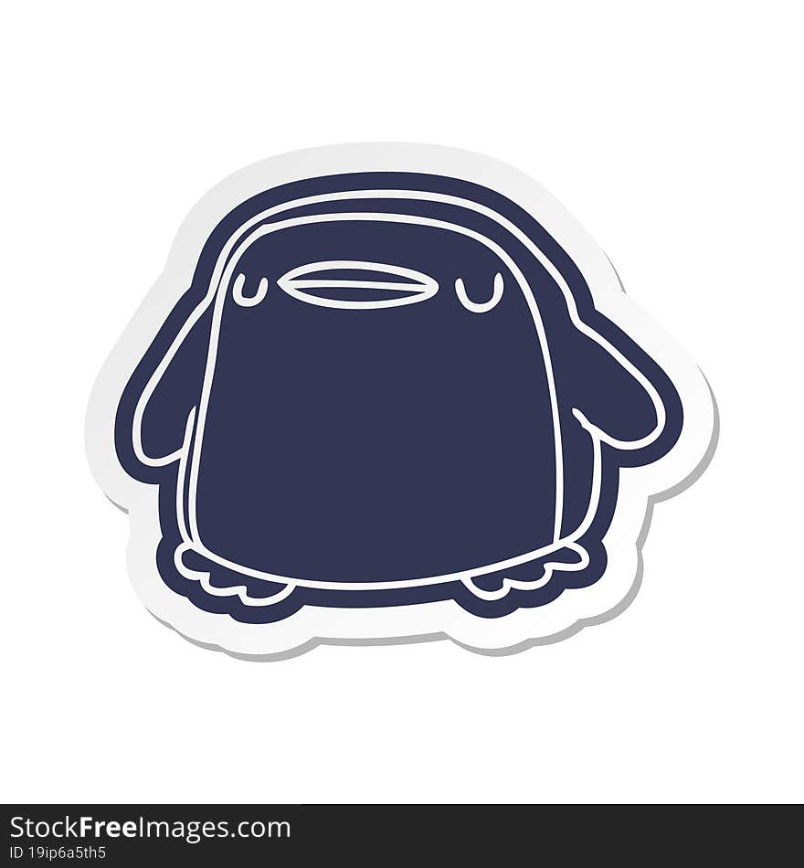 cartoon sticker kawaii of a cute penguin