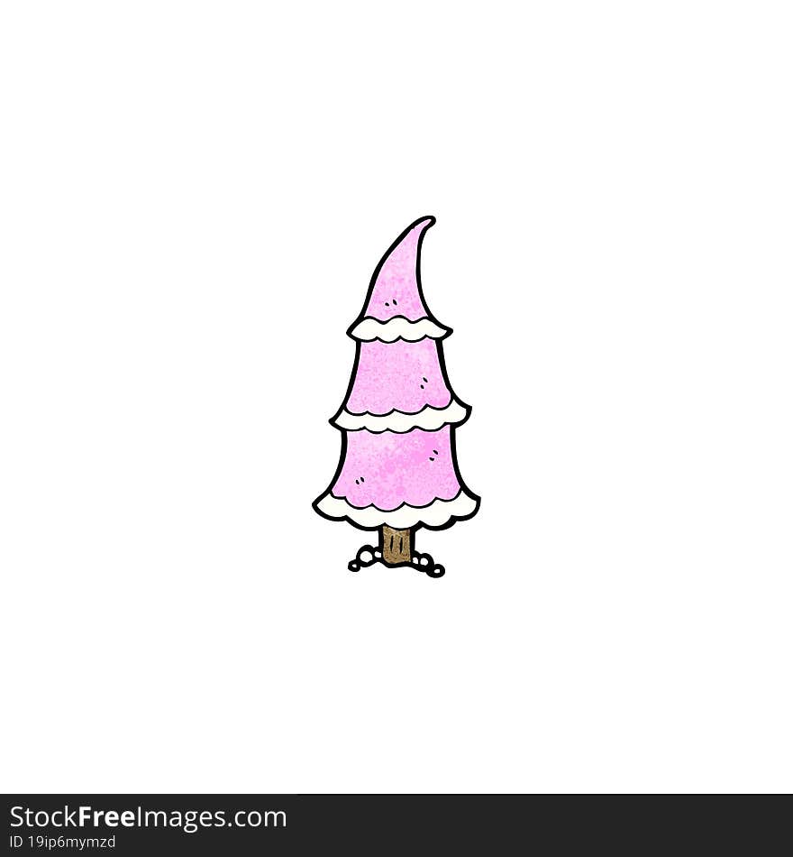 Cartoon Pink Christmas Tree