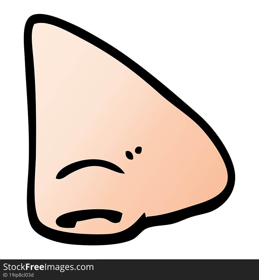 vector gradient illustration cartoon nose