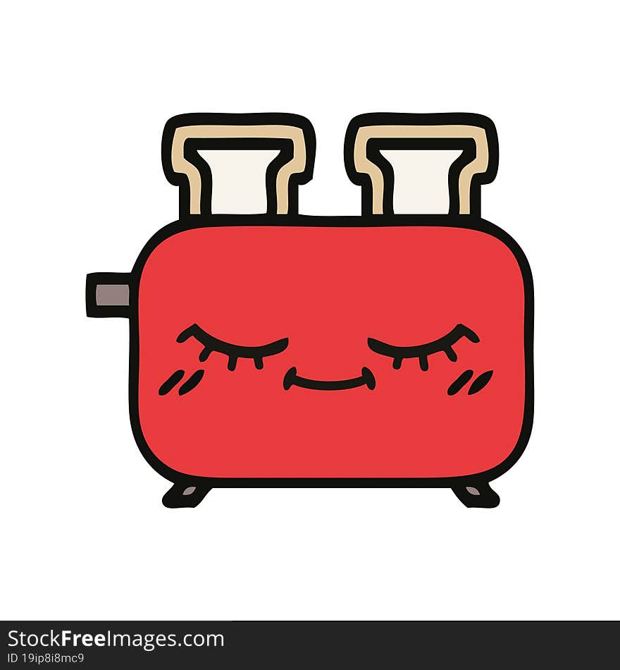 Cute Cartoon Of A Toaster