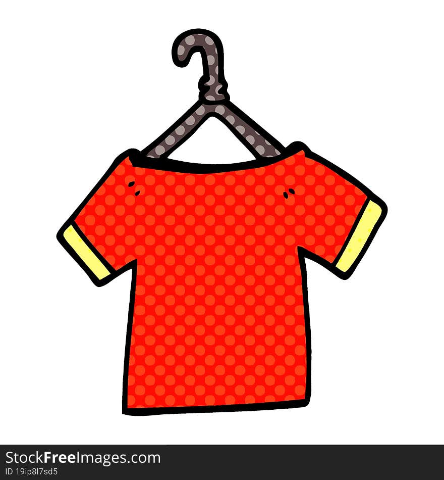 Cartoon Doodle T Shirt On Hanger