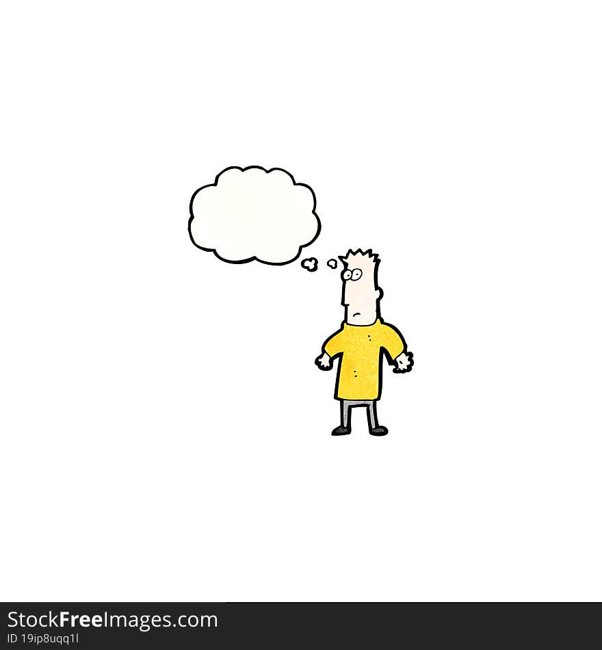 cartoon man thinking