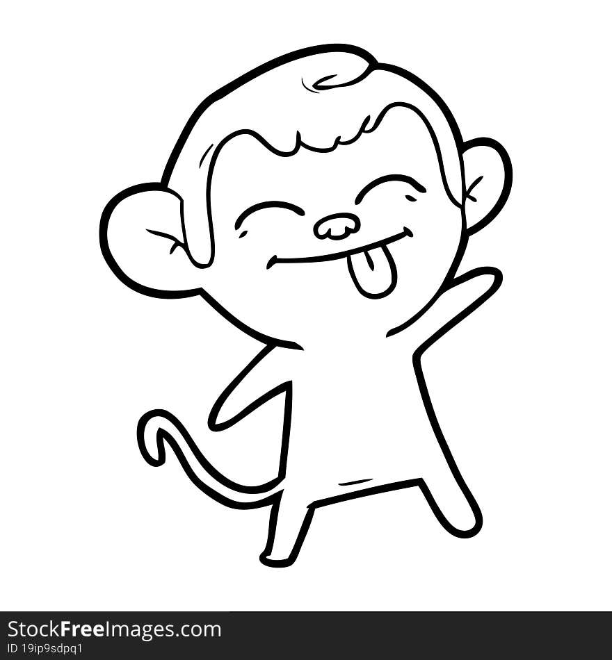 funny cartoon monkey. funny cartoon monkey