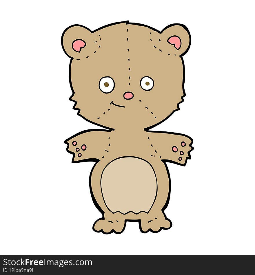 cartoon happy teddy bear