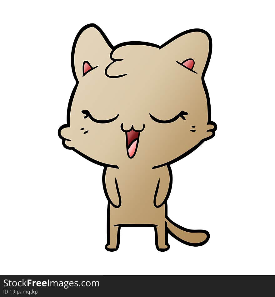 happy cartoon cat. happy cartoon cat