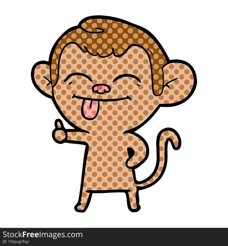 funny cartoon monkey. funny cartoon monkey