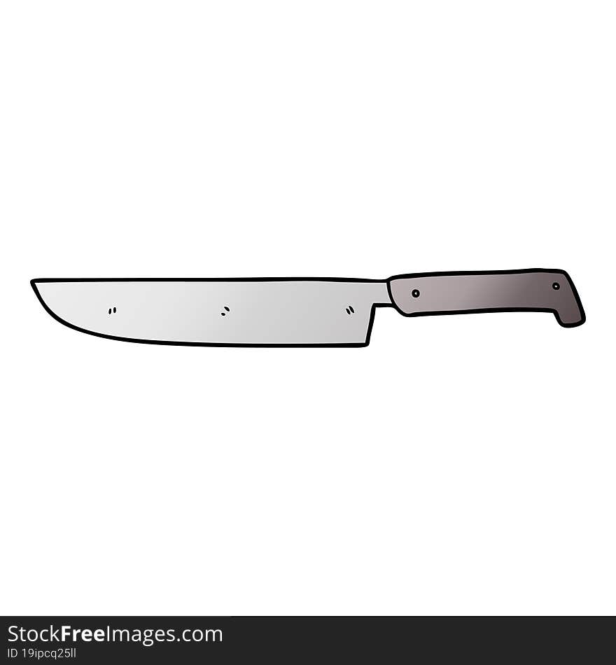 cartoon kitchen knife. cartoon kitchen knife