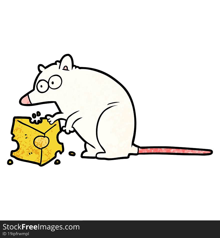 cartoon mouse with cheese. cartoon mouse with cheese