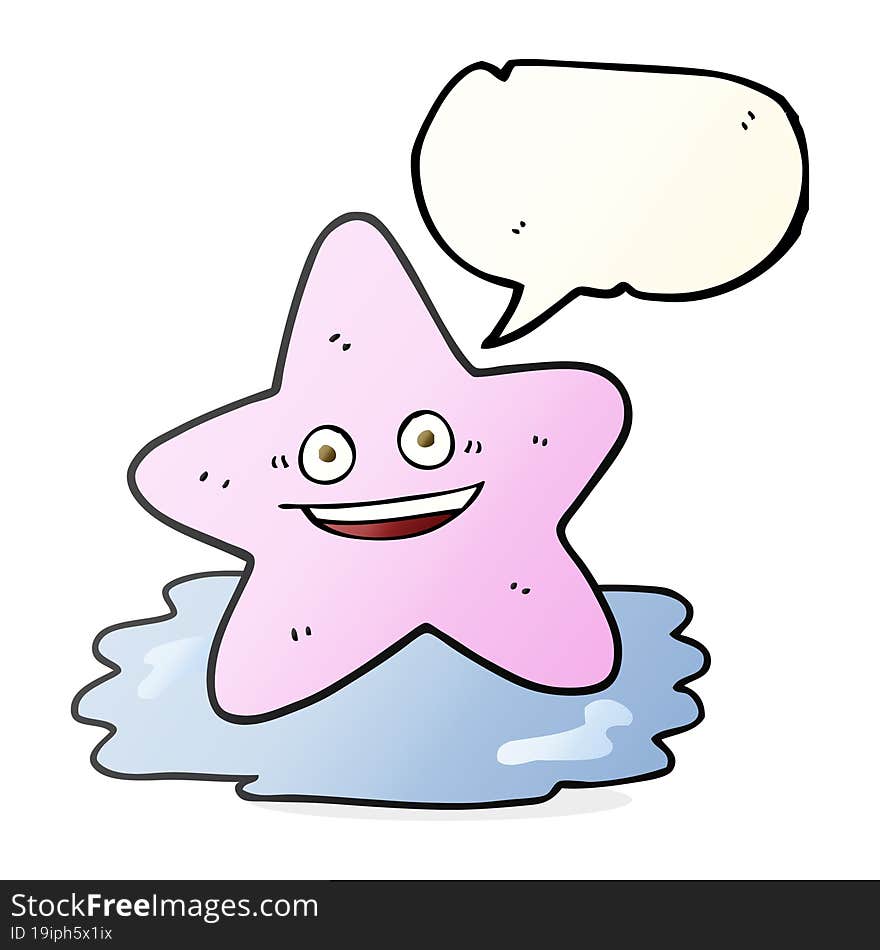 Speech Bubble Cartoon Starfish