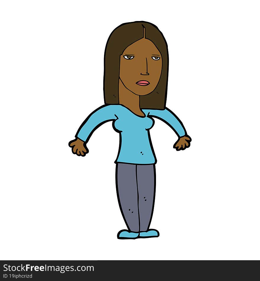 cartoon annoyed woman