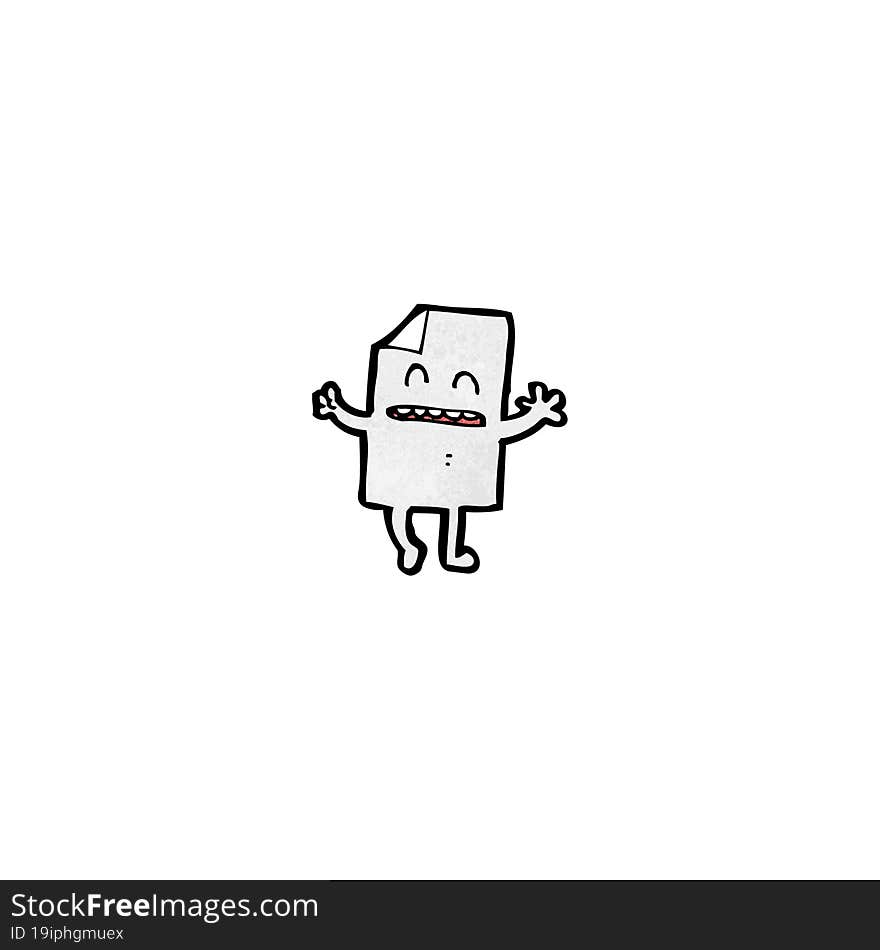 paper sheet cartoon character