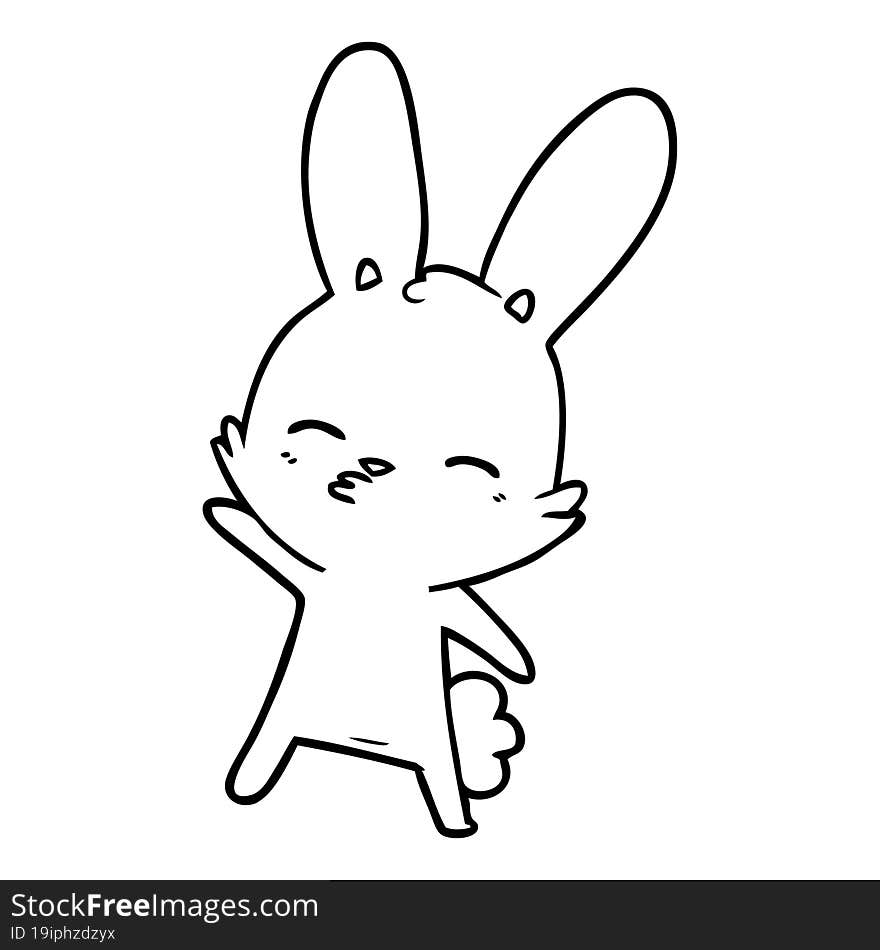 curious bunny cartoon. curious bunny cartoon