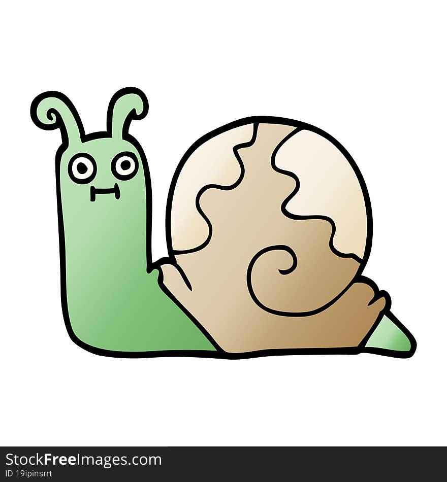 cartoon doodle snail