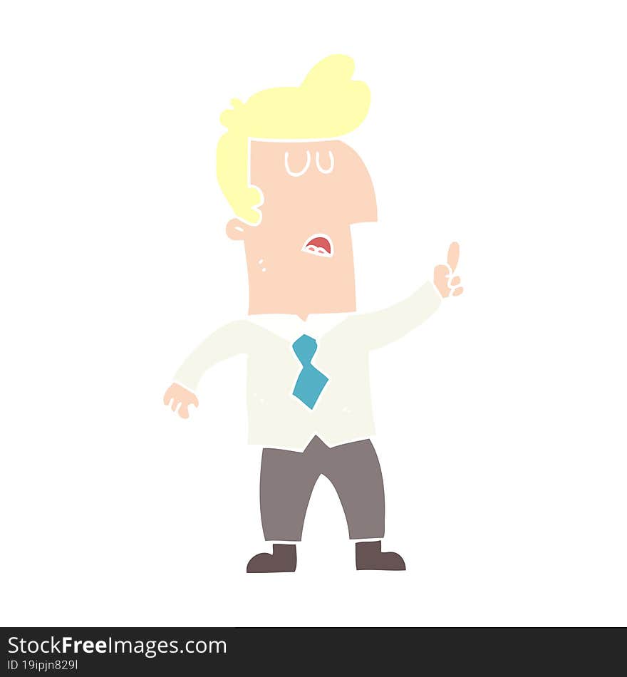 flat color illustration of businessman. flat color illustration of businessman